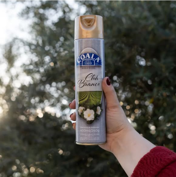 Coala Odorizante de Ambientes Aerossol Chá Branco 400 ml
